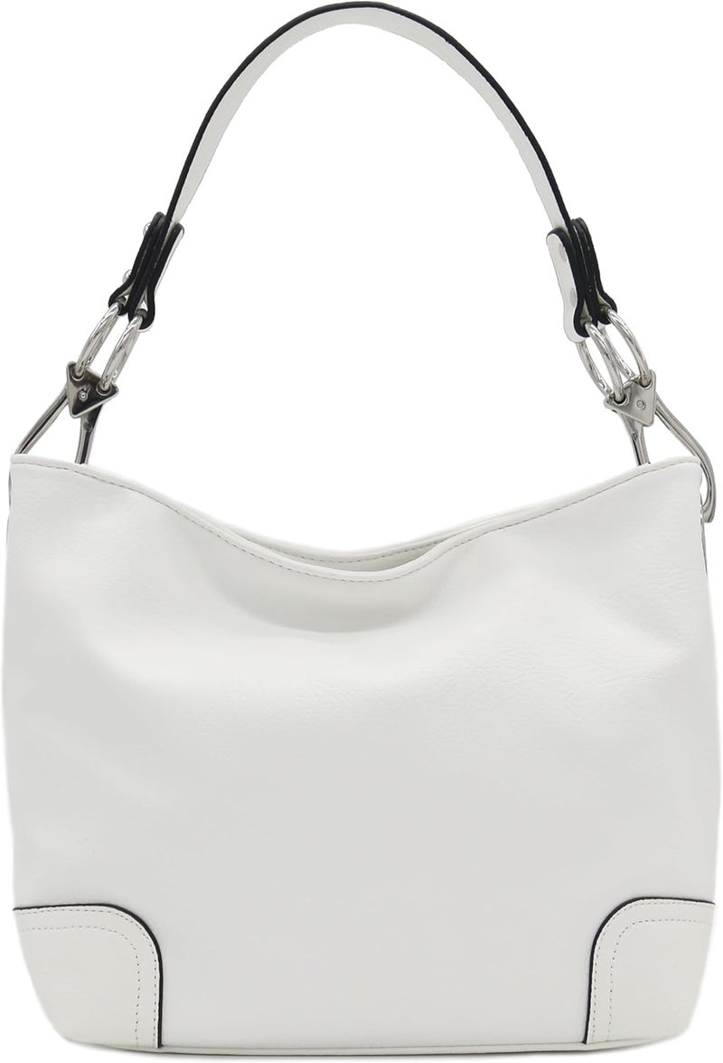 Alyssa Hobo Shoulder Bag with Big Snap Hook Hardware - Image 2